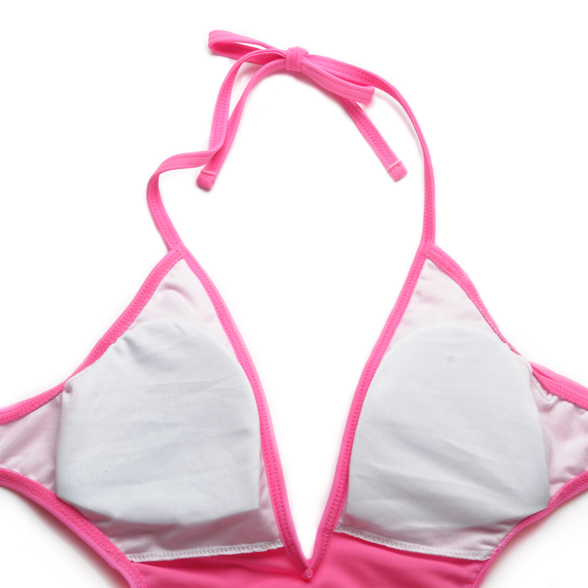 New Hot Sexy women pink One-piece bikini Swimwear with Fringe and Cut ...